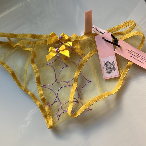 Agent Provocateur Lorna yellow and lilac 3 piece set. NWT. - Picture 9 of 11